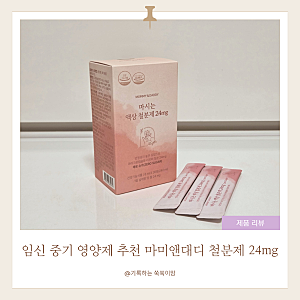 임신 중기 영양제 추천, 마미앤대디 철분제 24mg 후기