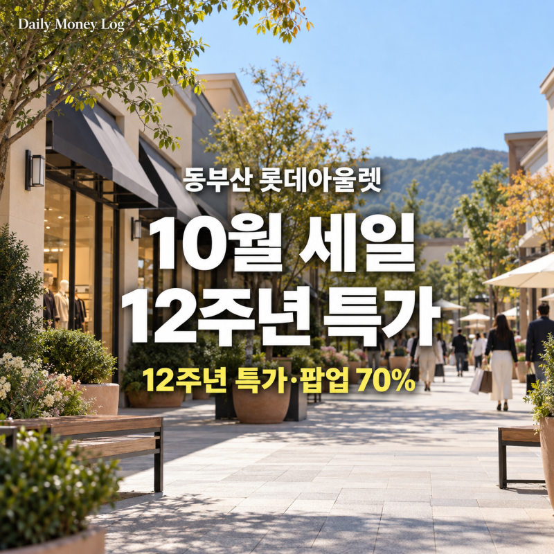동부산 롯데아울렛 세일 10월 총정리｜12주년 특가·바버 팝업 70%·분크 85%