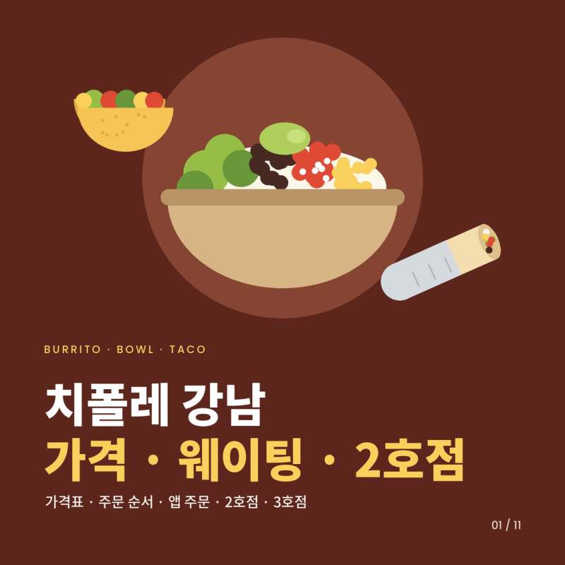 치폴레 강남 웨이팅 없이 먹는 법 앱 주문 가격