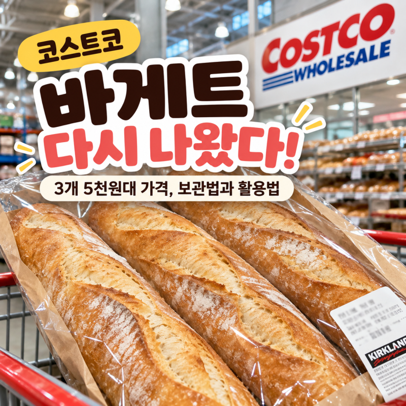 코스트코 바게트 다시 나왔다? 3개 5천원대 가격, 보관법과 피자, 샌드위치 활용법