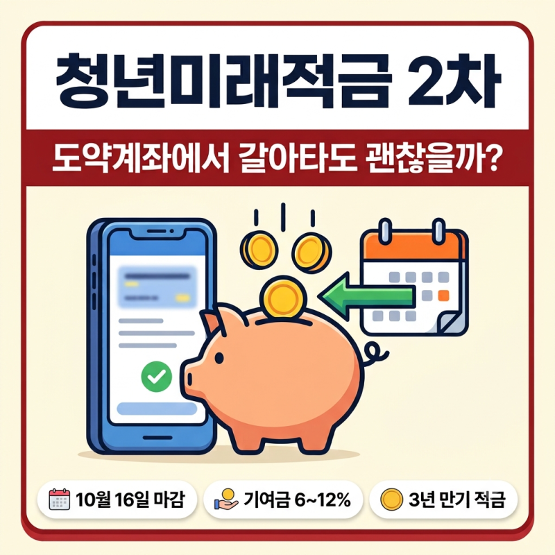 청년미래적금 2차 신청, 청년도약계좌에서 갈아타면 내 만기금은 얼마일까?