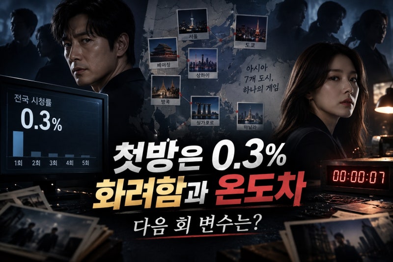 韓日 톱배우 키드냅 게임 0%대 시청률, 왜 0.3%였나