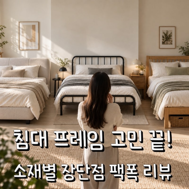 침대 프레임 비교, 패브릭·철제·원목 중 어떤 게 좋을까? (+원목 고른 이유)