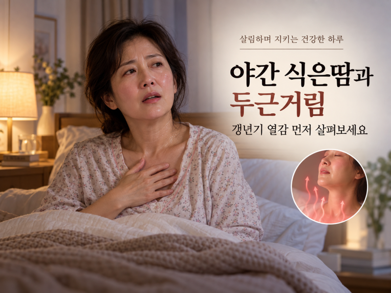야간 식은땀과 두근거림 원인, 갱년기·저혈당·부정맥 구분하기