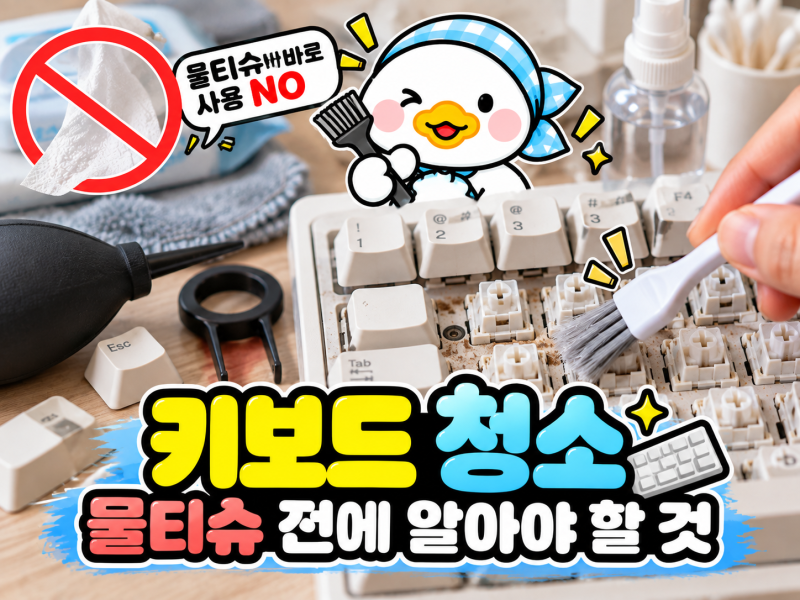 키보드 청소, 물티슈 전에 알아야 할 것