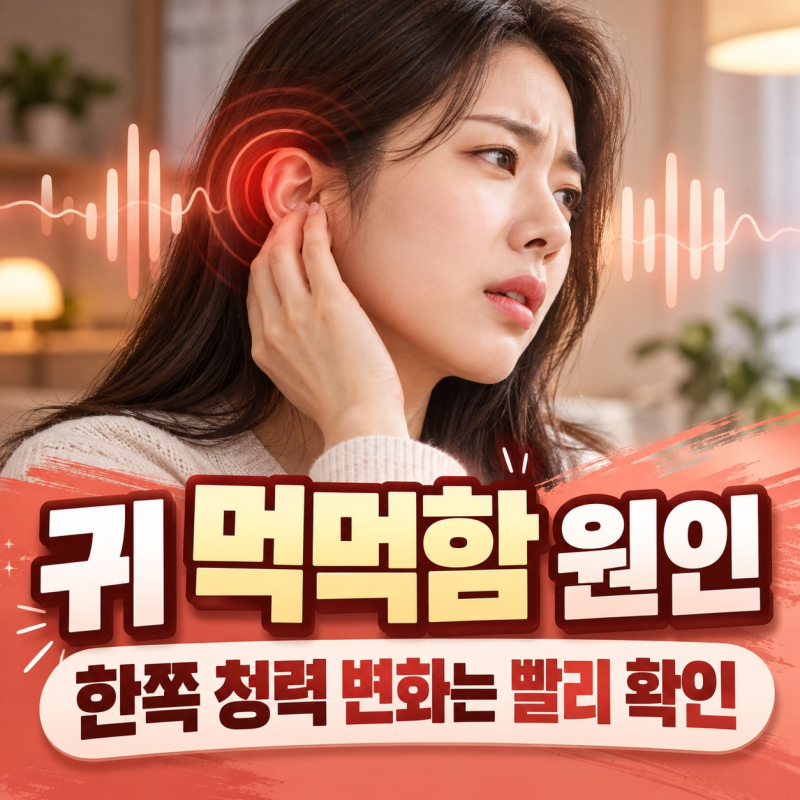 귀 먹먹함 원인, 그냥 두면 안 되는 한쪽 청력 변화는?