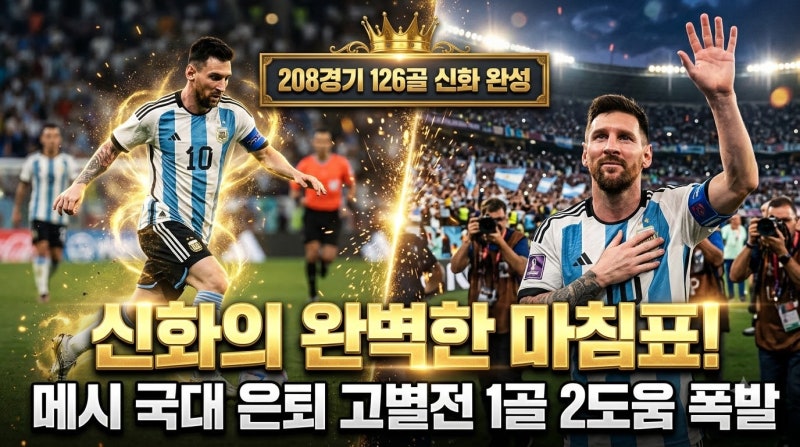 "마지막 순간까지 미쳤다!" 국대 은퇴 메시, 고별전서 '1골 2도움' 원맨쇼… 208경기 126골 신화 ....