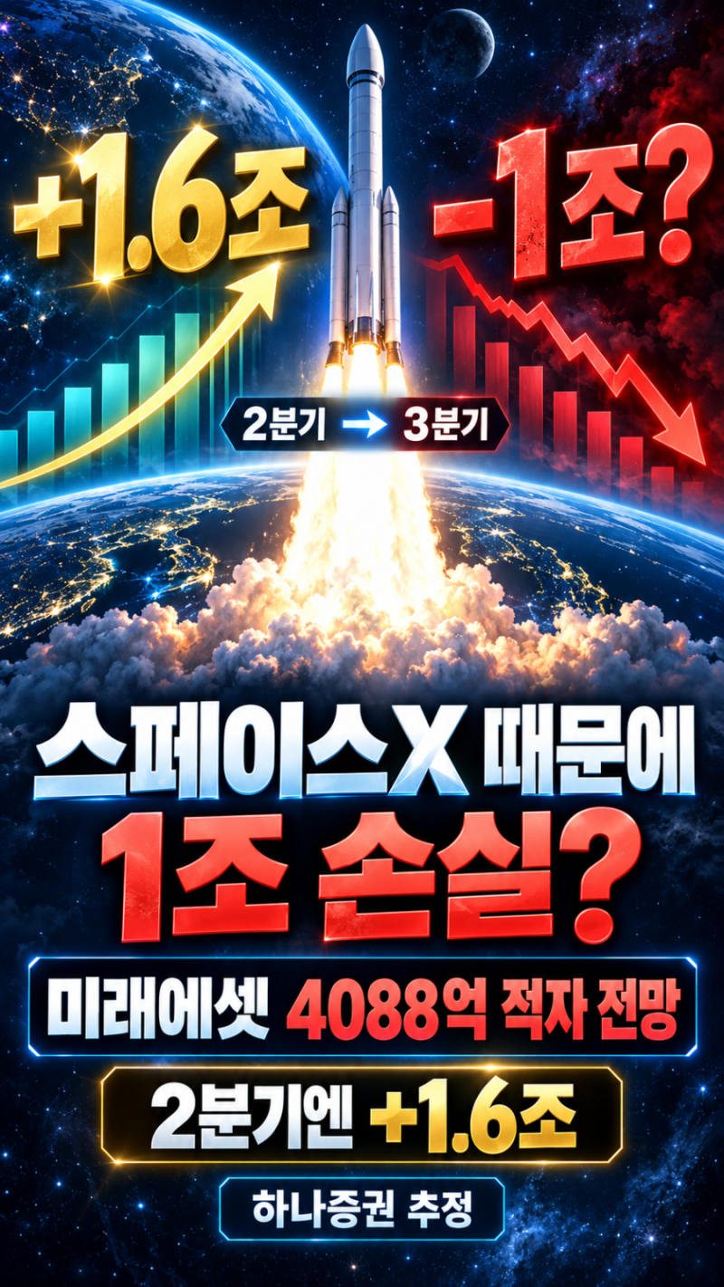 2분기엔 1.6조 벌었는데…스페이스X 하락에 미래에셋 ‘1조 평가손실’ 추정