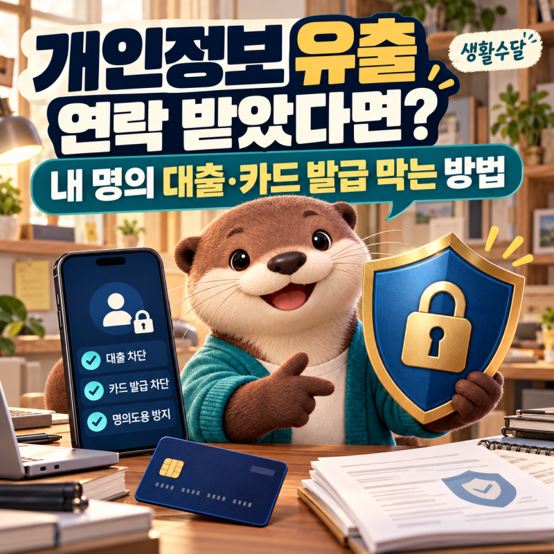 개인정보 유출됐다는 연락 받았다면?｜내 명의 대출·카드 발급 막는 방법