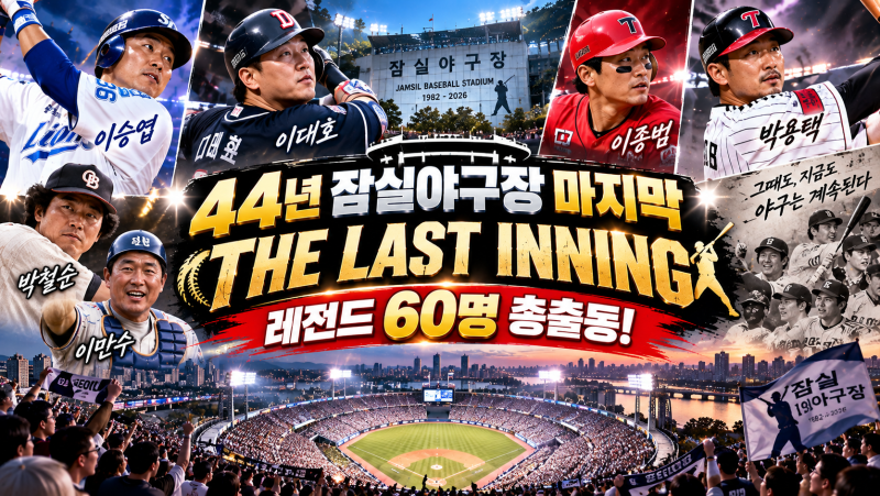 44년 잠실야구장 진짜 마지막! ‘더 라스트 이닝’｜이승엽·이대호 등 레전드 60명 총출동