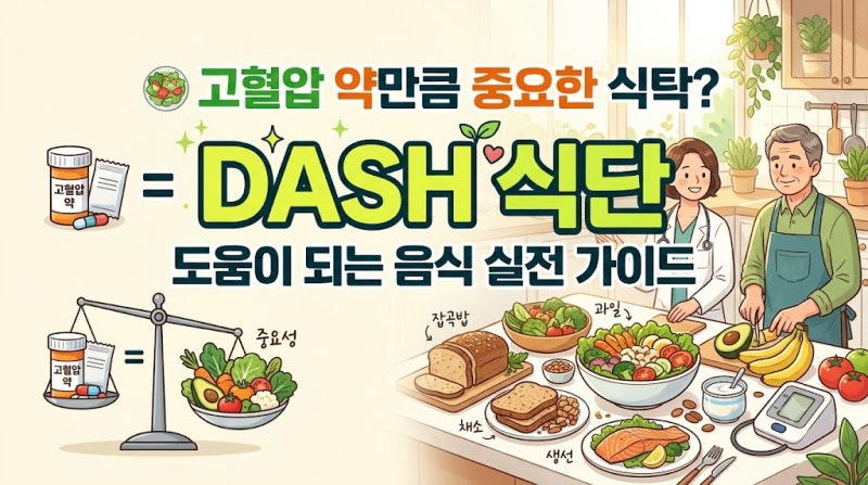 고혈압 약만큼 중요한 식탁? DASH 식단과 도움이 되는 음식 실전 가이드