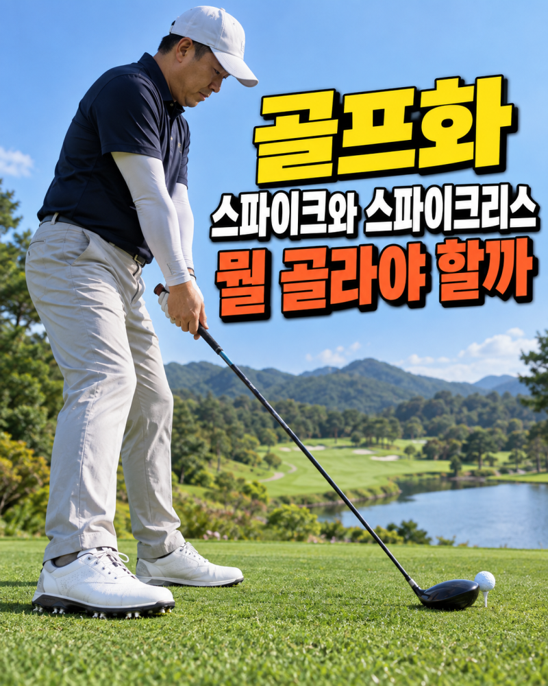 골프화 살 때 스파이크와 스파이크리스 중 뭘 골라야 할까?