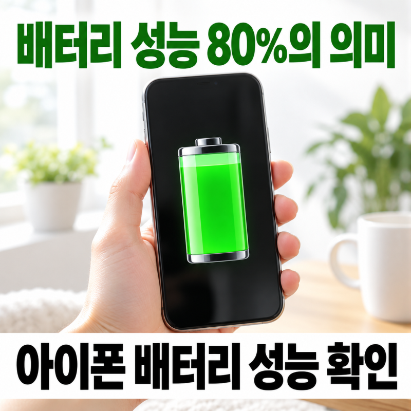 아이폰 배터리 성능 확인 방법, 80% 의미와 사이클 수·교체 시기 정리