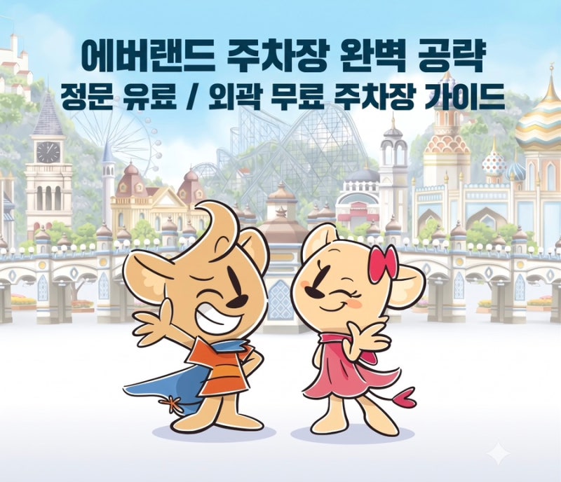 [2026 에버랜드 방문 가이드] 정문 주차장 요금 할인법(카카오 T) & 외곽 무료 주차장 셔틀버스 ....