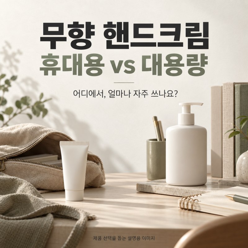 무향 핸드크림 휴대용 vs 대용량, 엠디스픽 용량 고르는 기준