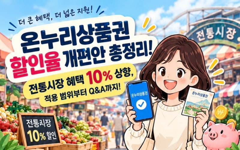 "이거 모르면 손해!" 온누리상품권 할인율 개편안: 전통시장 혜택 10% 적용범위부터 큐엔에이 ....