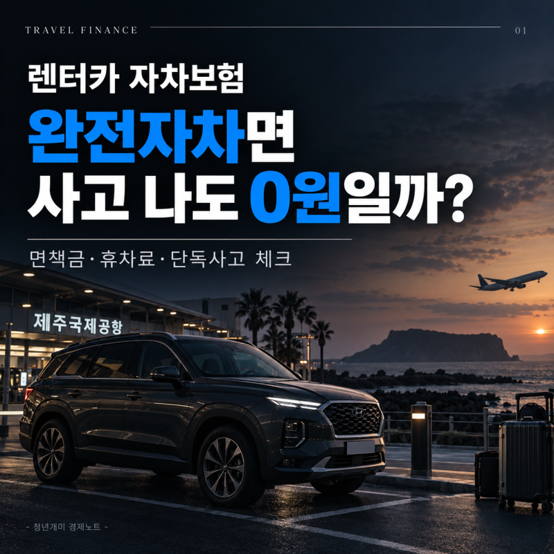 “완전자차면 사고 나도 0원일까?” 렌터카 자차보험·면책금·휴차료 정리