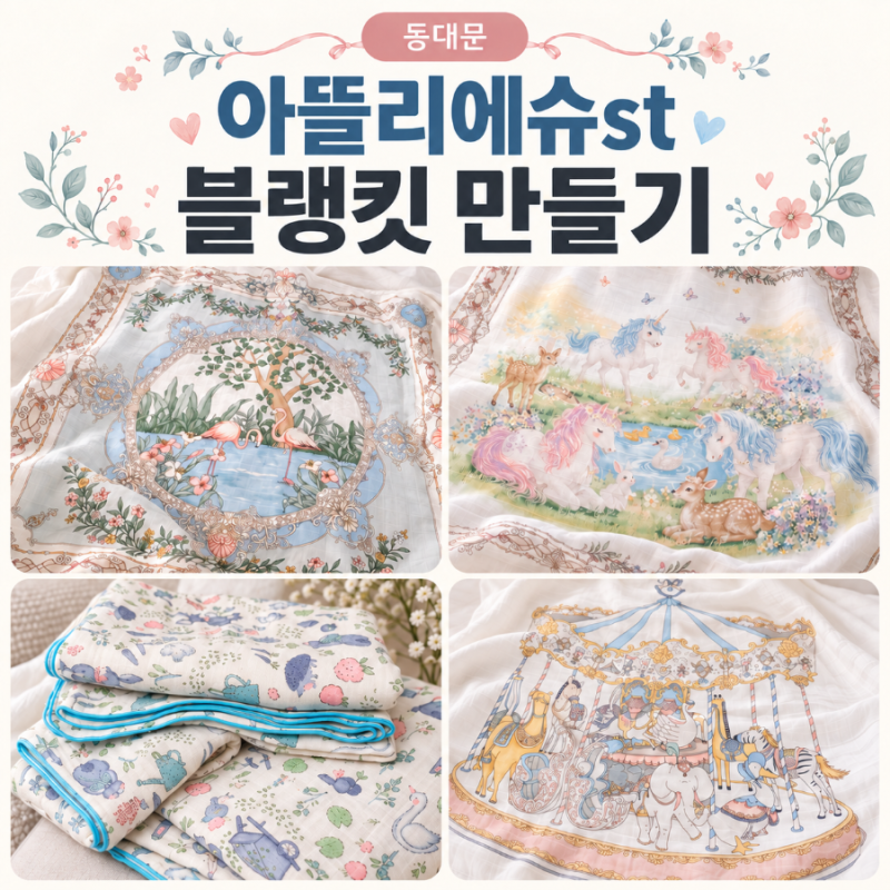 동대문종합시장 아뜰리에슈st 블랭킷 만들기 예농&에덴수예 (가격과 주차팁)