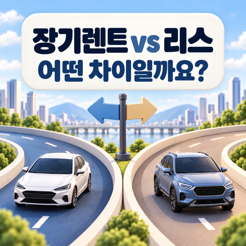 장기렌트와 리스 차이ㅣ번호판부터 보험·세금까지 쉽게 정리했습니다