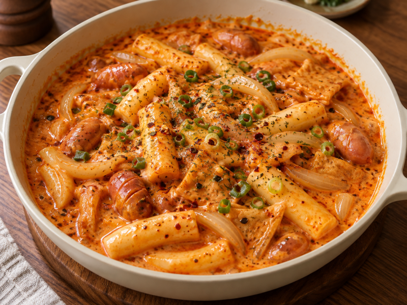 마라크림떡볶이 만드는법｜매콤하고 꾸덕한 마라크림소스 레시피