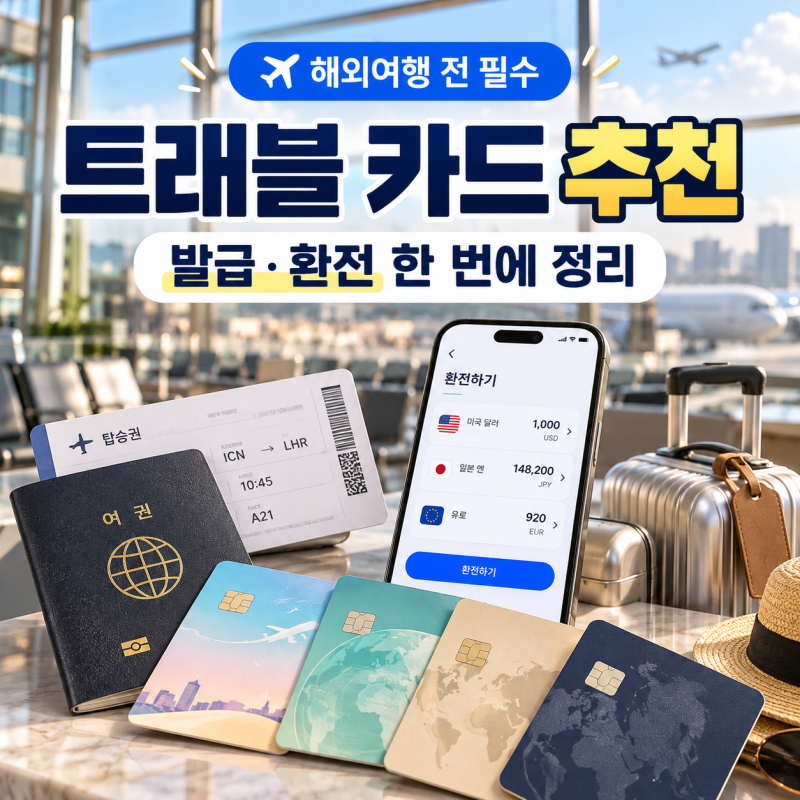 트래블 카드 추천, 발급부터 환전까지 해외여행 전 꼭 비교하세요