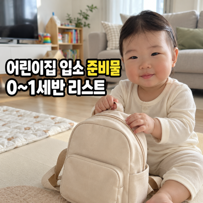 어린이집 입소 준비물 리스트, 0~1세반 낮잠이불부터 이름표까지