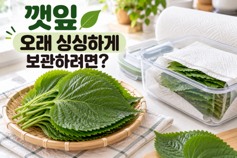 깻잎 보관법, 금방 시들지 않게 냉장 보관하려면?