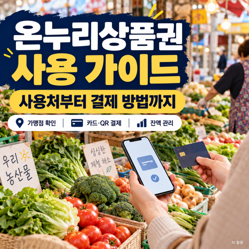 최대 10% 온누리상품권 사용처와 결제 방법, 2027년 개편방안 총정리