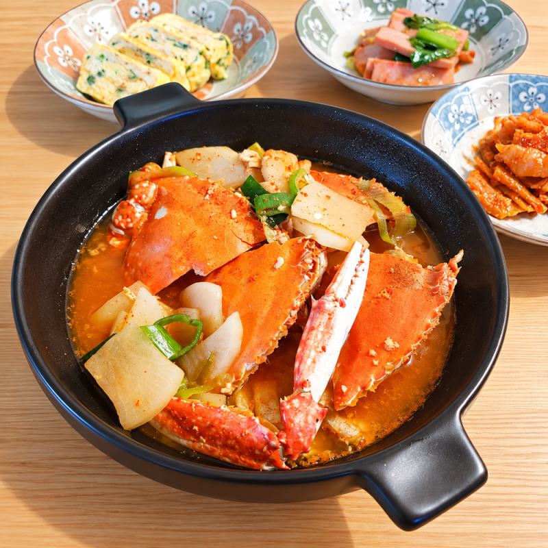 냉동 꽃게 손질 얼큰한 꽃게탕 양념 넣어 꽃게탕끓이기