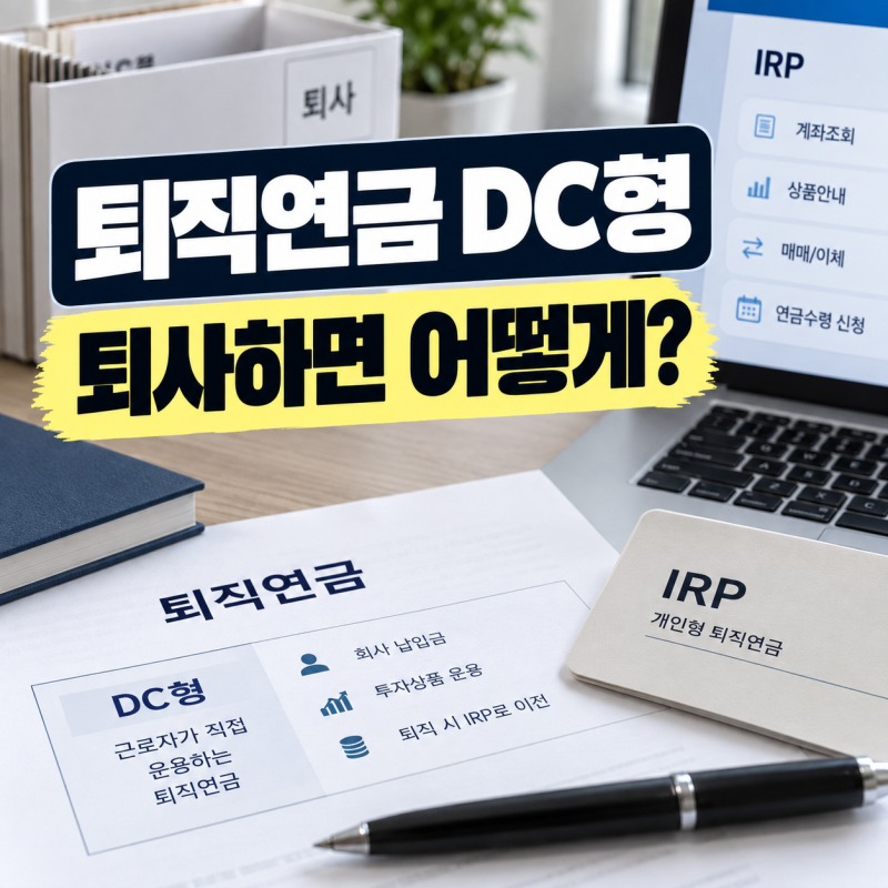 퇴직연금 DC형 퇴사하면? IRP 이전·수령방법