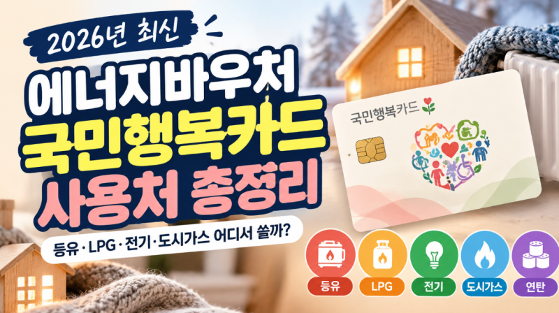 2026 에너지바우처 국민행복카드 사용처 제대로 알아보기｜마트에서 아무거나 살 수 있을까?