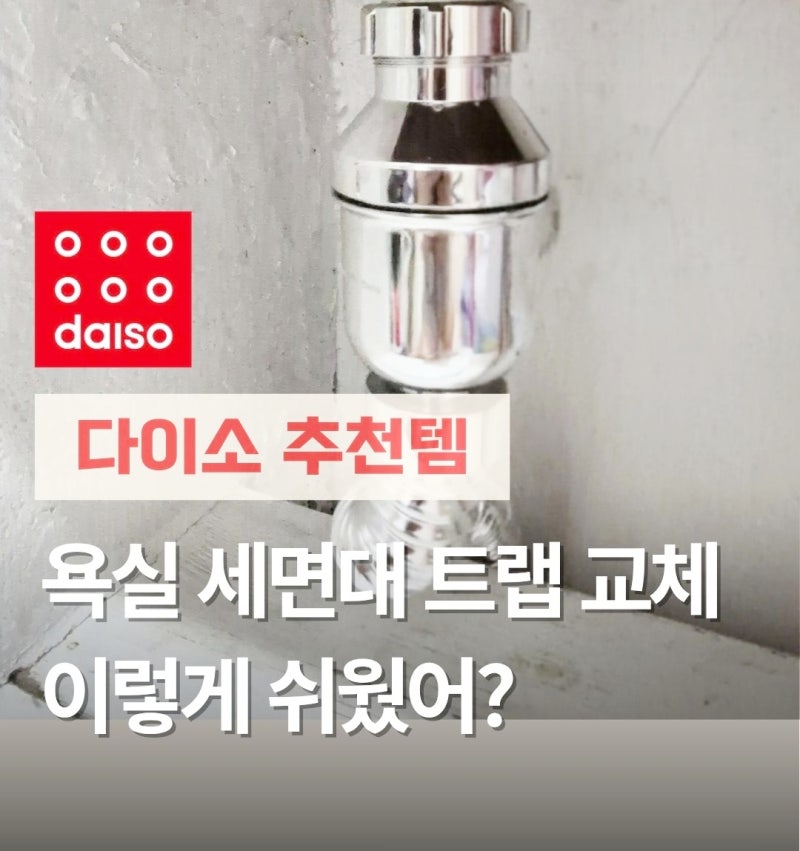 다이소 난리났네! 세면대 트랩 욕실 청소 추천템