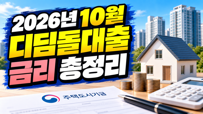 2026년 10월 디딤돌대출 금리 2.85~4.15%, 소득별 금리·우대조건·한도 총정리