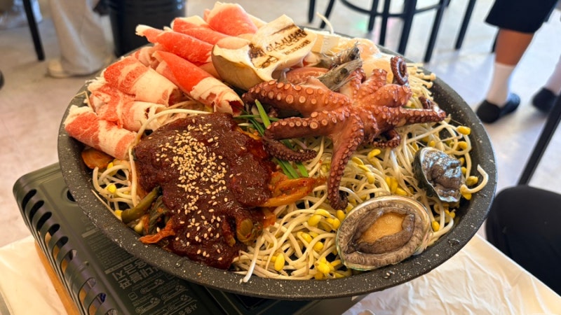 여수낭만포차맛집 낭만포차18번 이순신해물삼합, 여수 밤바다 보며 즐기는 해물삼합