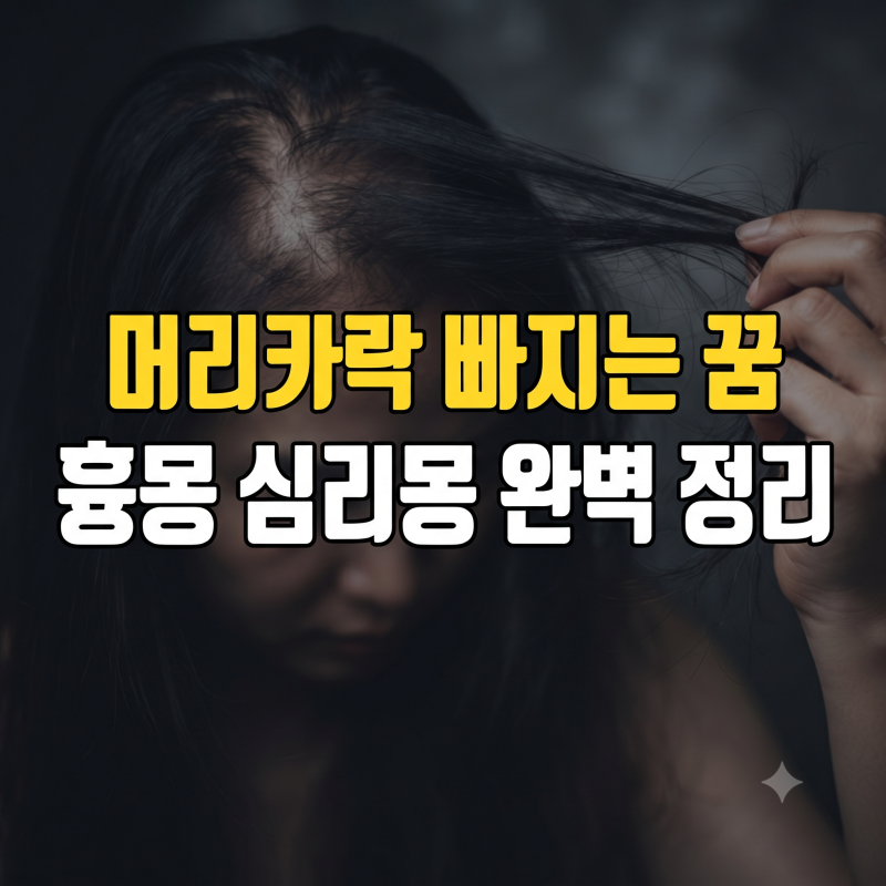 머리털이 빠지는 꿈 해몽 30가지: 머리카락 뭉텅이로 한움큼 빠지는 꿈 길몽 흉몽 총정리