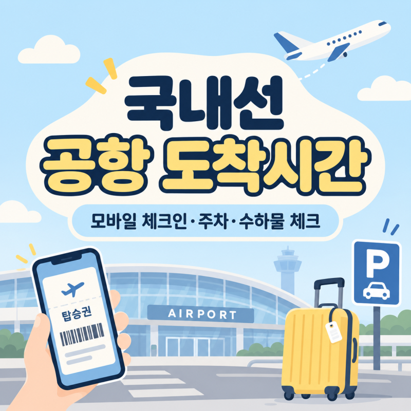 국내선 공항 도착시간｜모바일 체크인 홈페이지·주차·수하물 확인 사이트 모음