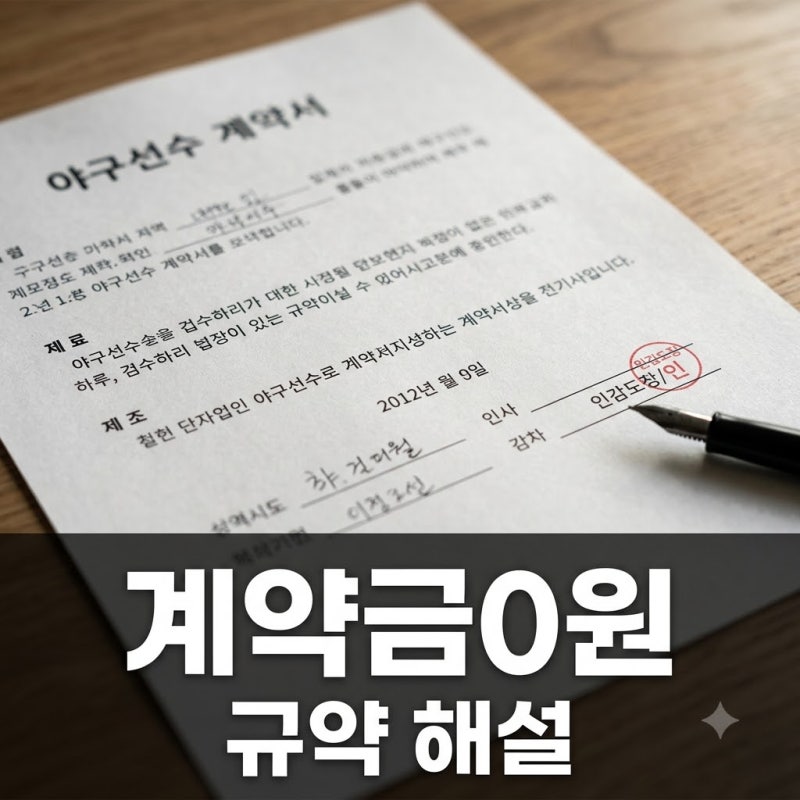 최지만 2라운드 계약금 0원 이유와 KBO 규약 해설