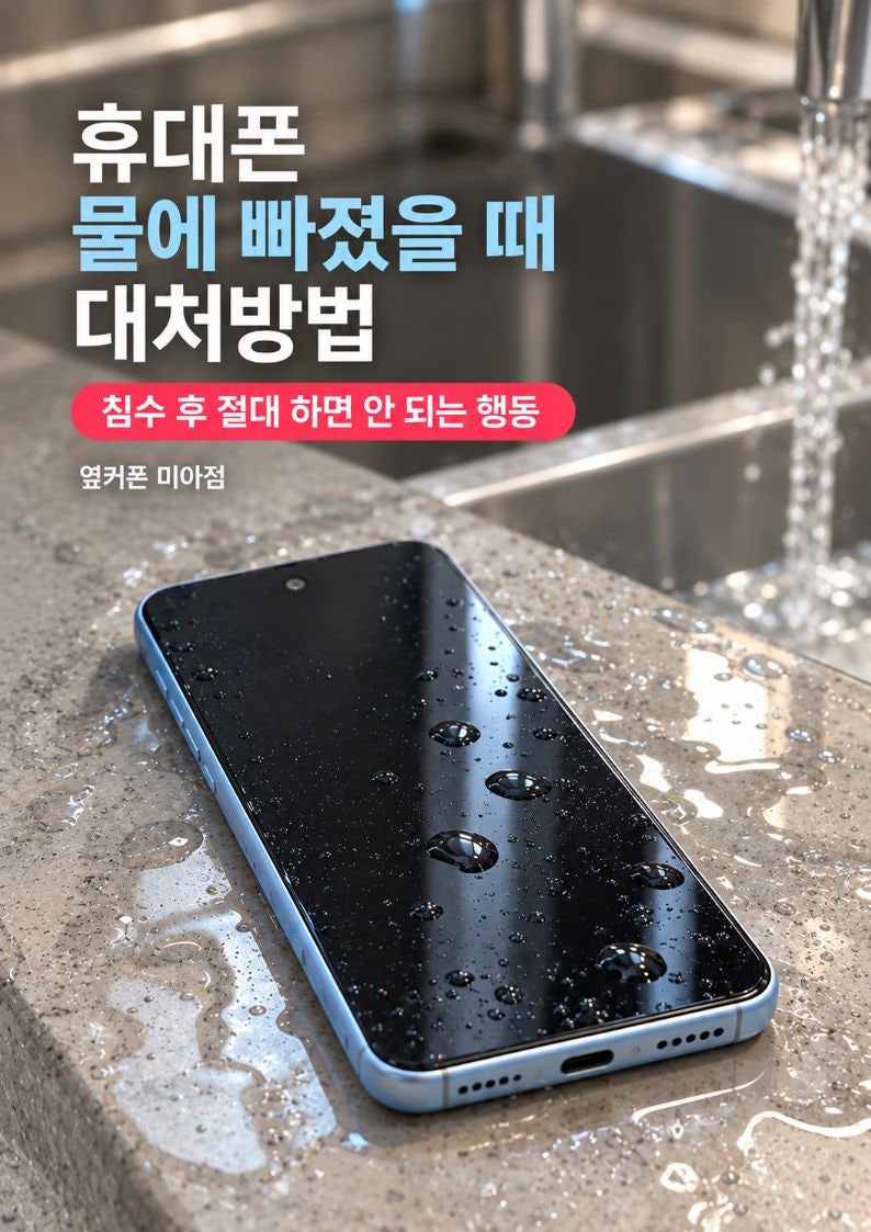 휴대폰 물에 빠졌을 때 대처방법, 침수 후 절대 하면 안되는 행동