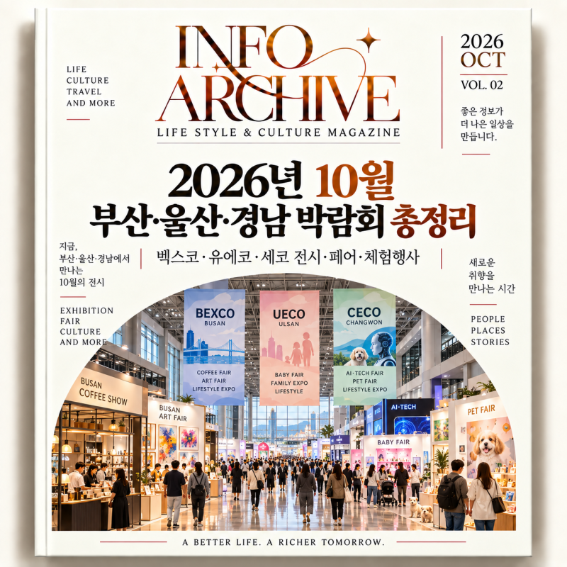 2026년 10월 부산·울산·경남 박람회 총정리｜벡스코·유에코·세코 전시·페어·체험행사