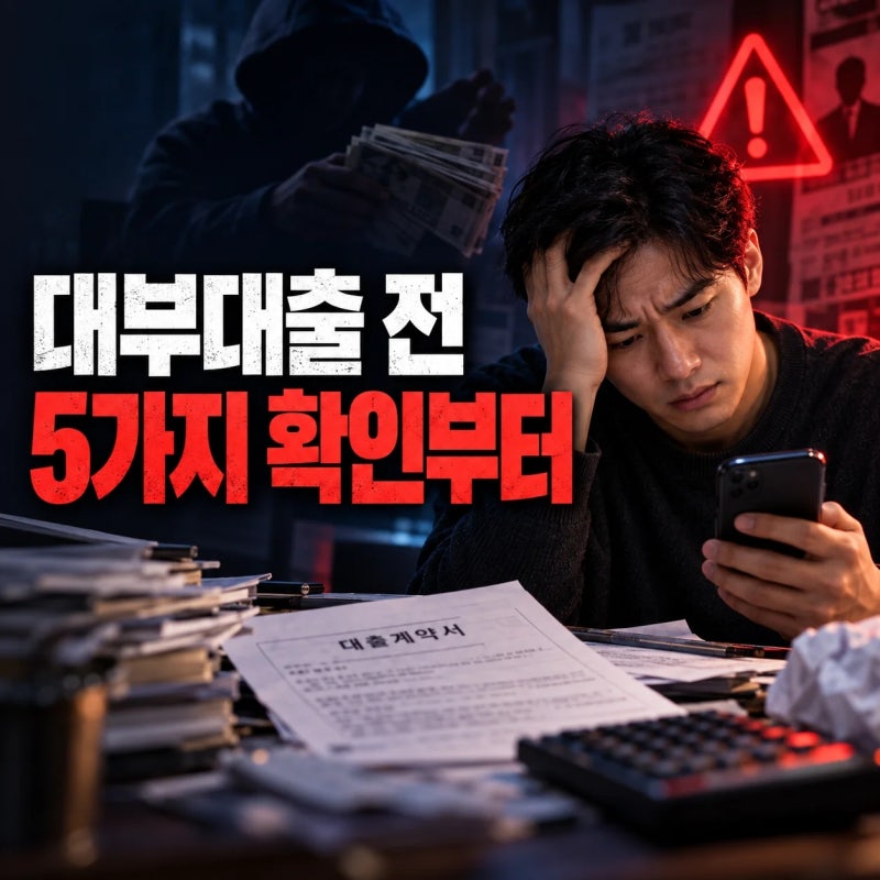 대부대출 받기 전, 대부업체 조회보다 먼저 확인할 5가지