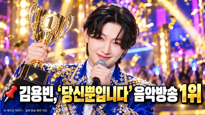 김용빈 ‘당신뿐입니다’ 더트롯쇼 1위…이번엔 실제 음악방송 정상