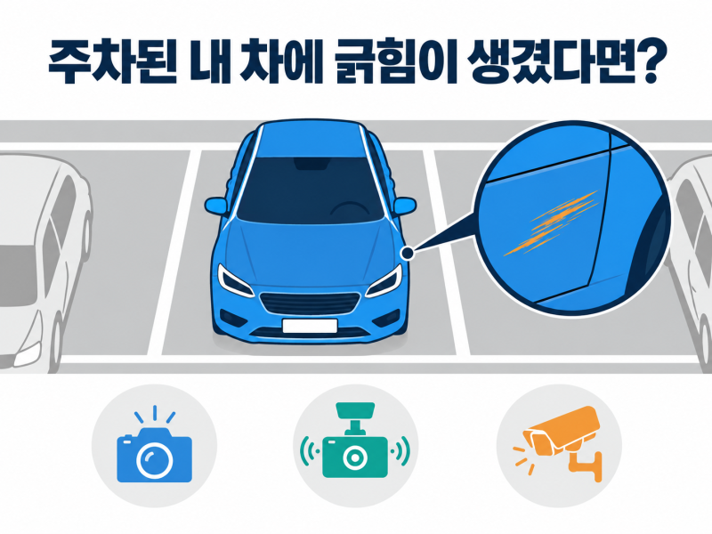 주차된 내 차를 긁고 도망갔다면? 블랙박스·CCTV 확인과 신고 순서