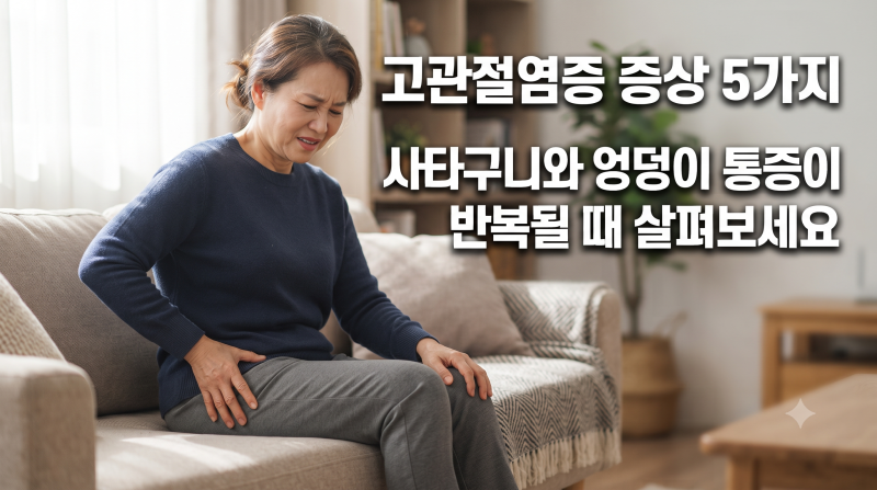 고관절염증 증상 5가지, 사타구니와 엉덩이 통증이 반복될 때 살펴보세요