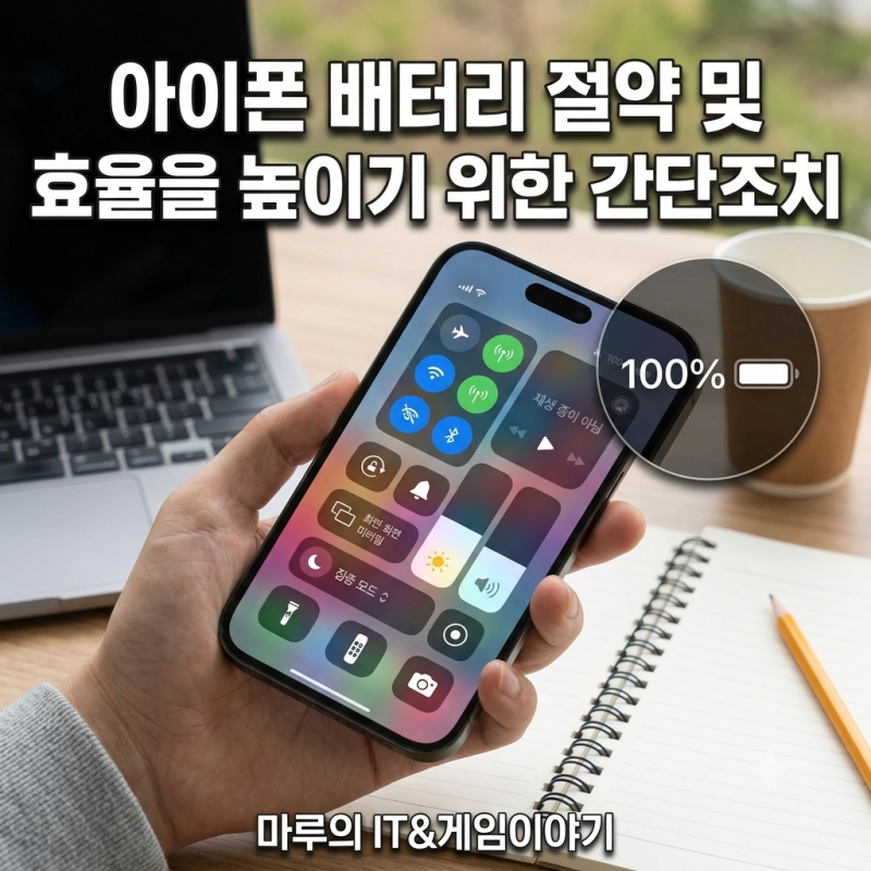 아이폰 배터리 절약 및 효율을 높이기 위한 간단조치