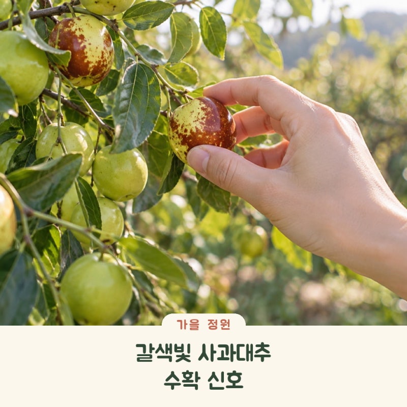 사과대추는 언제 따야 할까? 물 관리와 갈색빛 수확 신호