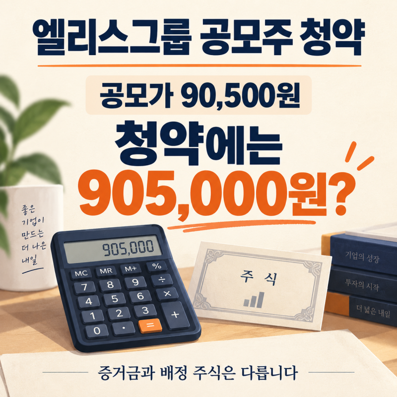 엘리스그룹 공모주 청약, 90만원 넣으면 몇 주 받을까?(오늘까지!)