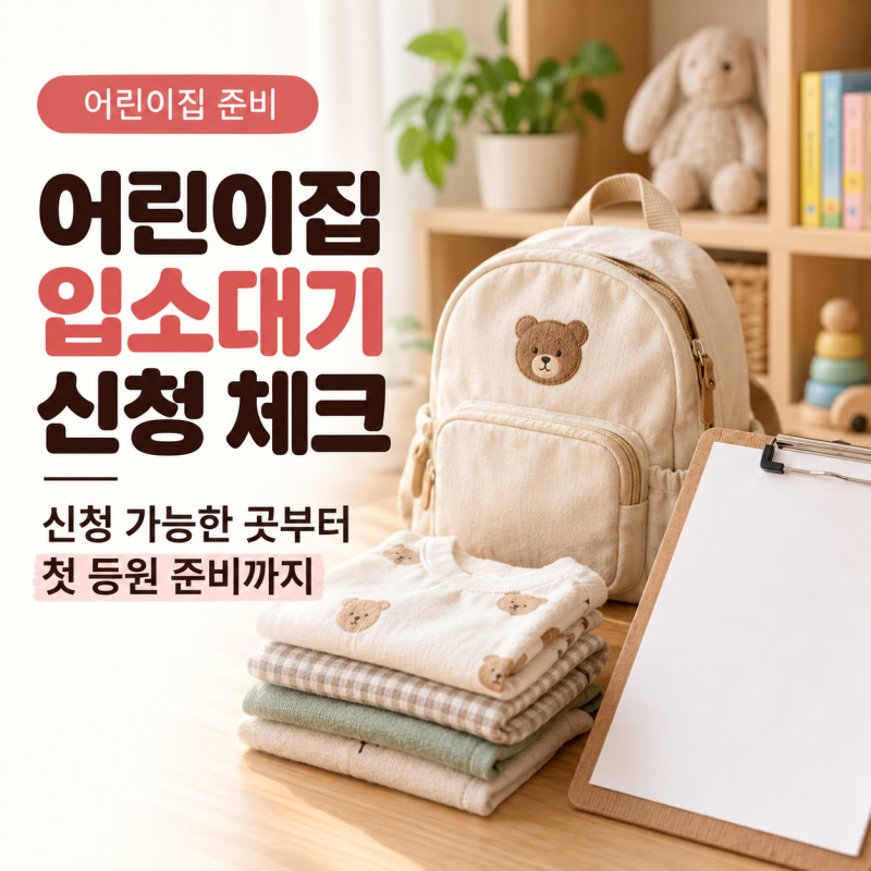 어린이집 입소대기 신청 몇 곳까지? 첫 등원 준비 전 확인할 체크리스트