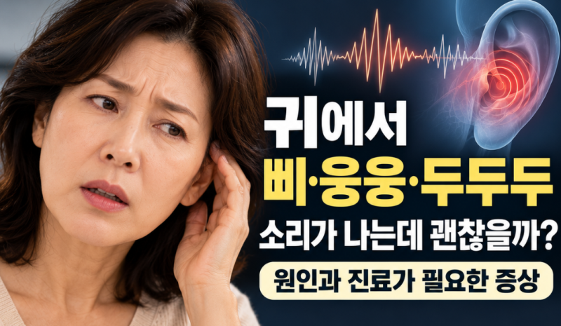 귀에서 삐·웅웅·두두두 소리가 나는데 괜찮을까? 원인과 진료가 필요한 증상