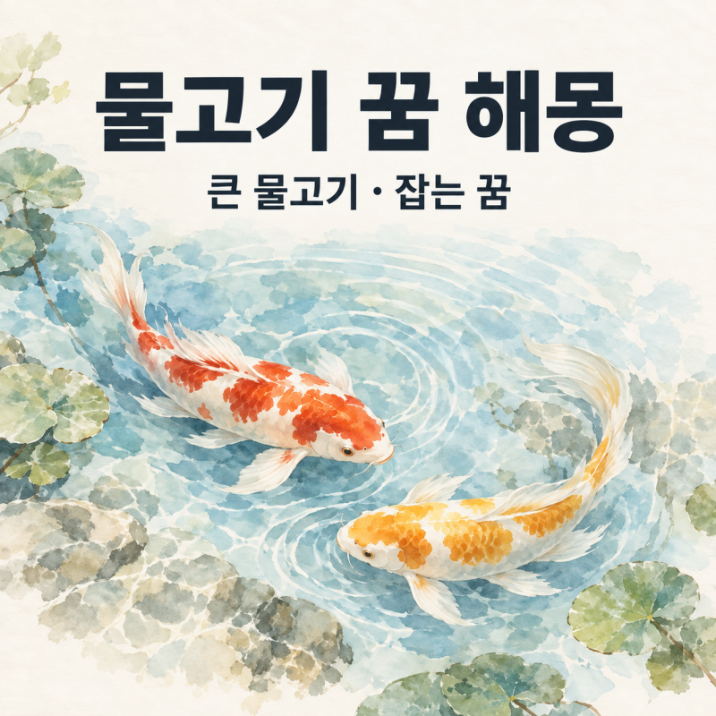 [해몽] 물고기 꿈 해몽｜큰 물고기 잡는 꿈, 잉어, 놓치는 꿈은 무슨 뜻일까?