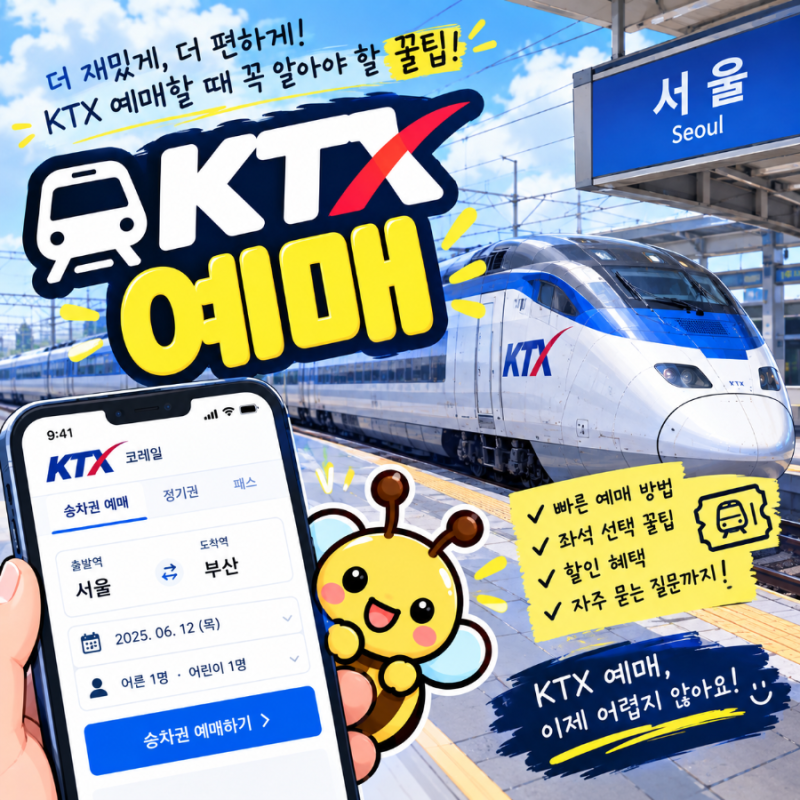 KTX 예매할때 꿀팁!